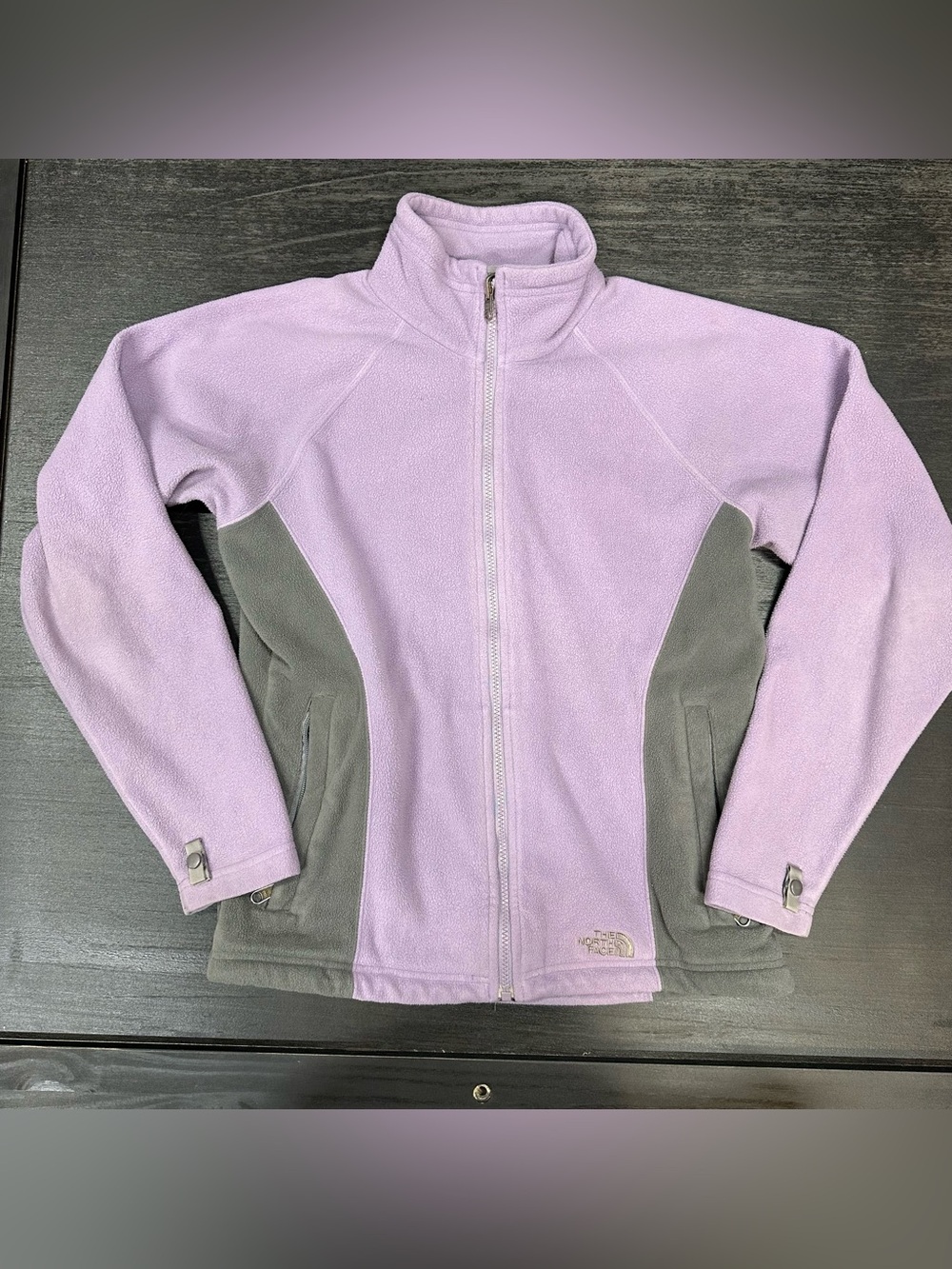 The North Face Khumbu Fleece Jacket Womens Medium Purple Grey Full Zip Outdoors